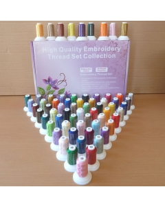 63 colours of embroidery thread on mini king spools