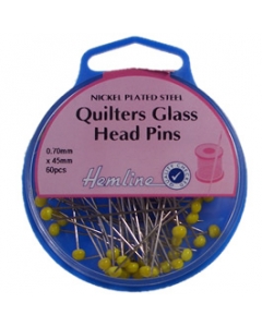 Long Quilting Pins with Glass Head