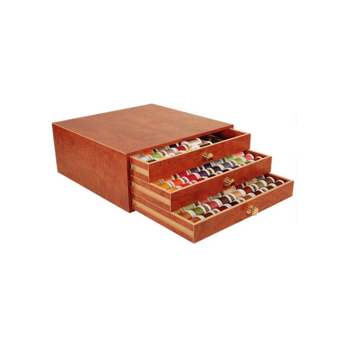 Madeira Treasure Chest Wooden Box Sewing Thread Kit Aerofil 194 x 100m  Storage 