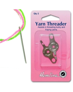 Wool needle threader