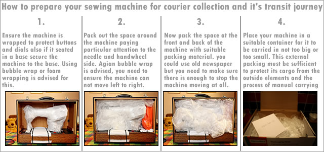 how to pack a sewing machine for transport